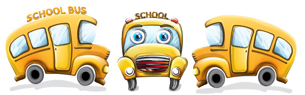 校车搞笑卡通快乐笑回图片下载