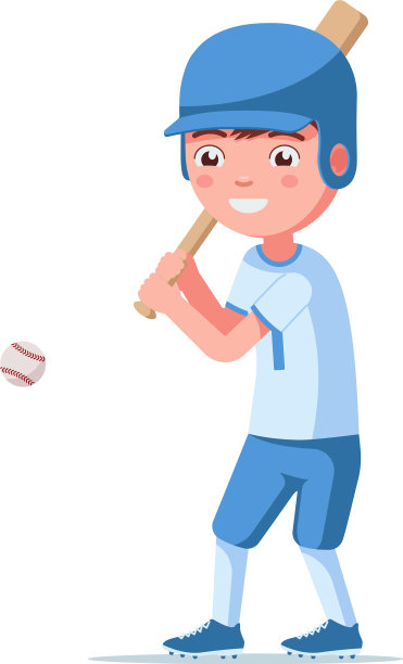男孩棒球运动员击球图片下载