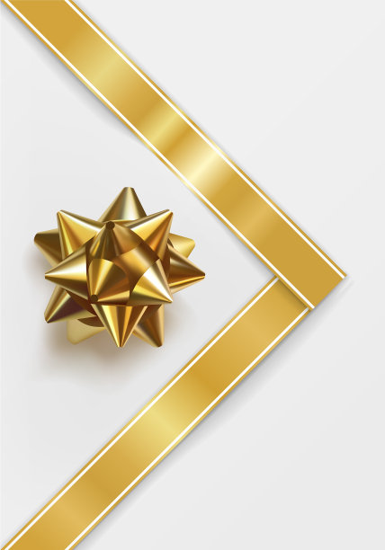 光滑的金弓贺卡模板图片下载