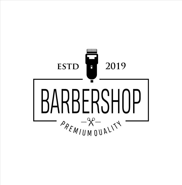 理发店标志设计库存图片下载