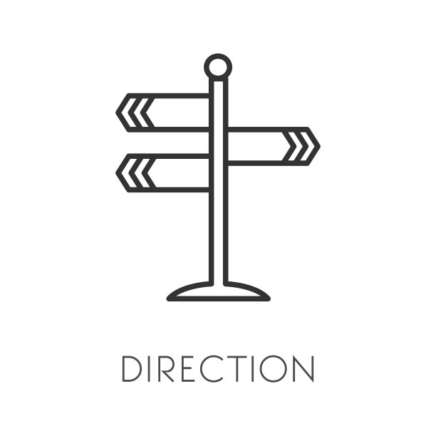 十字路口或十字路口方向指针图片下载