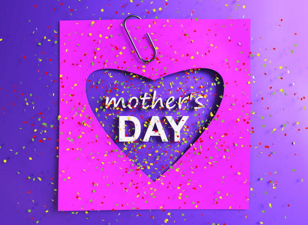 母亲节快乐心背景图片下载