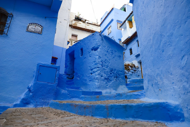 摩洛哥Chefchaouen大街图片下载