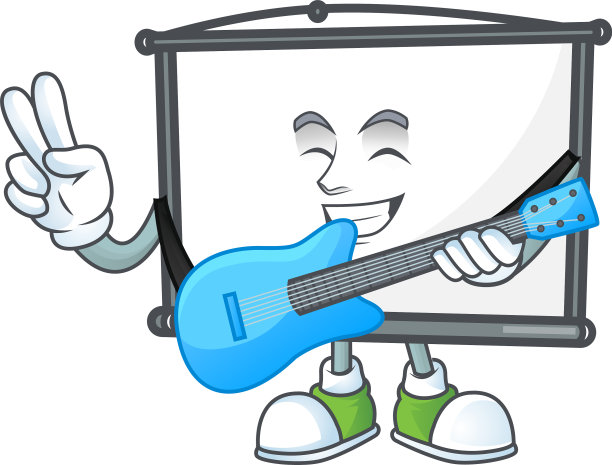 用吉他空项目屏幕进行展示图片下载