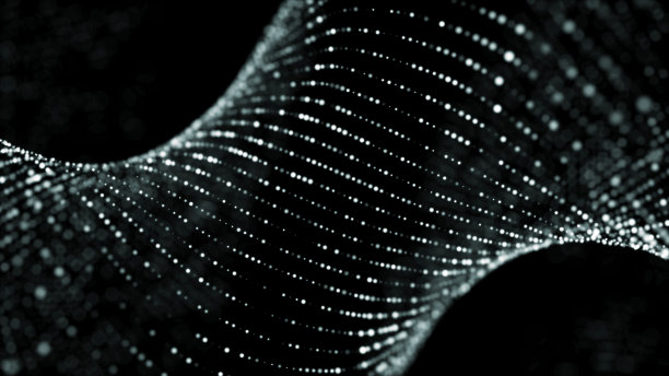 发光粒子运动的数字背景。大数据的复杂技术。3 d渲染。图片下载