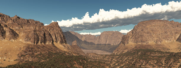 岩石地貌和峡谷图片下载
