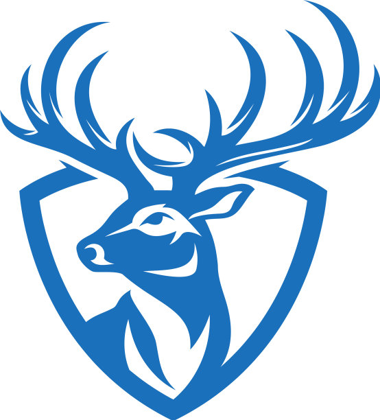 野生鹿古董标志徽章图片下载