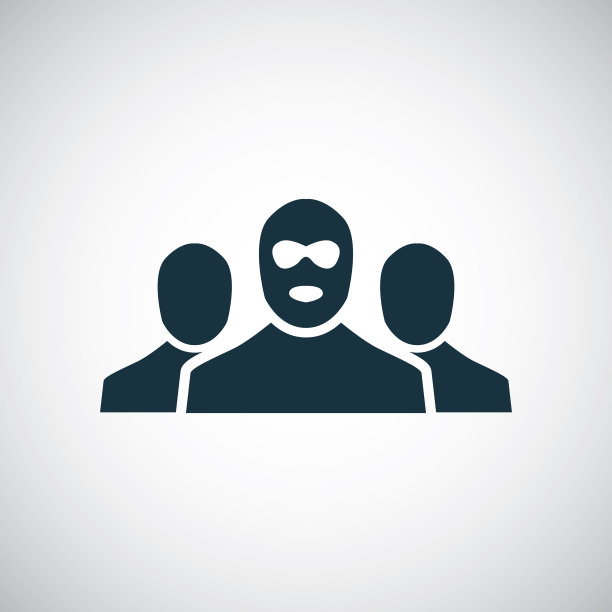 匪徒组图标的web和UI上的白色图片下载