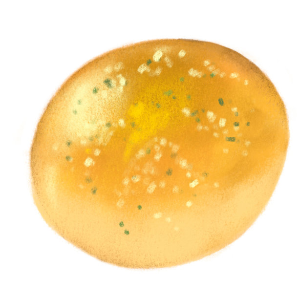 新鲜意大利蒜芝士欧芹烘焙面包面包烘焙手绘插图图片下载