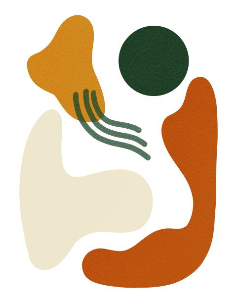 手绘抽象形状组成。泥土粉彩阴影透明效果和纹理。用于海报，卡片，家居装饰，设计，印刷，纺织，织物，商店，背景图片下载