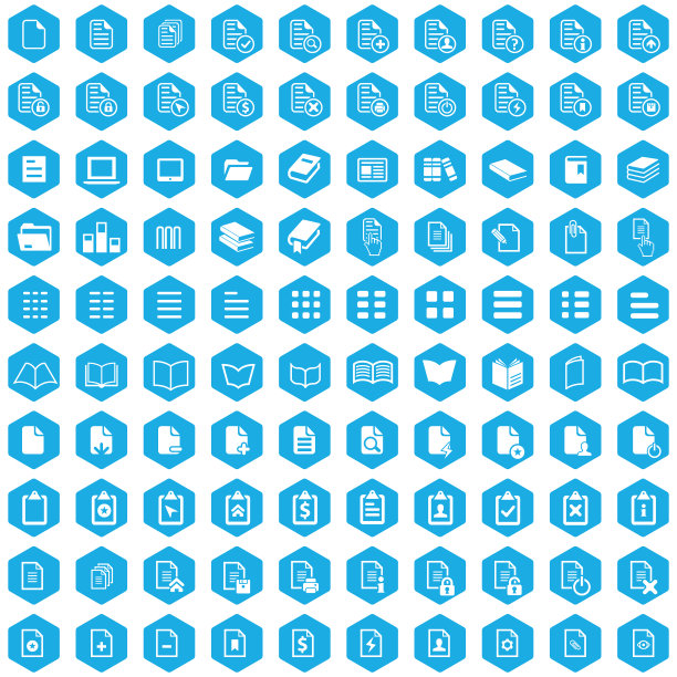 100个文档图标Web UI通用集图片下载
