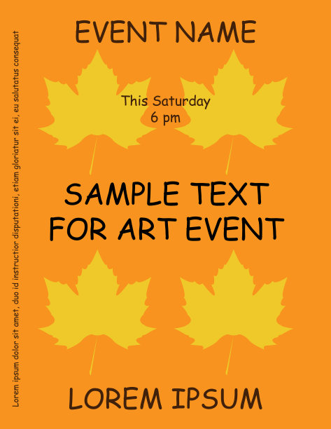 秋天事件横幅与树叶在橙色的背景图片下载