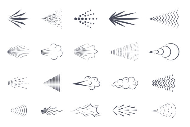 喷雾图标集。图片下载