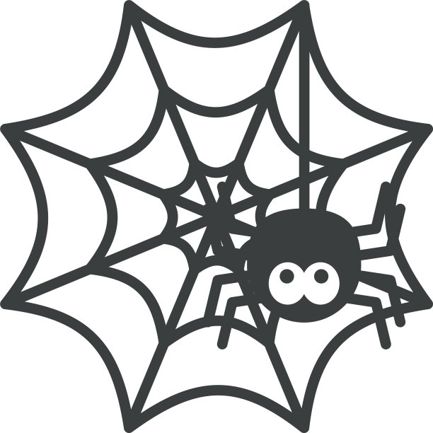 蜘蛛网万圣节线风格的图标图片下载