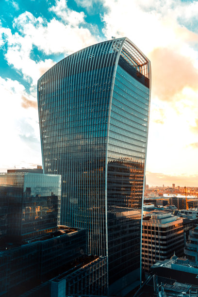 伦敦芬丘奇街20号或步话机大厦的鸟瞰图图片下载