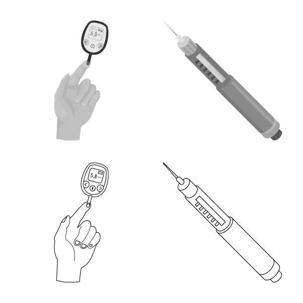 孤立对象饮食和治疗标志集图片下载