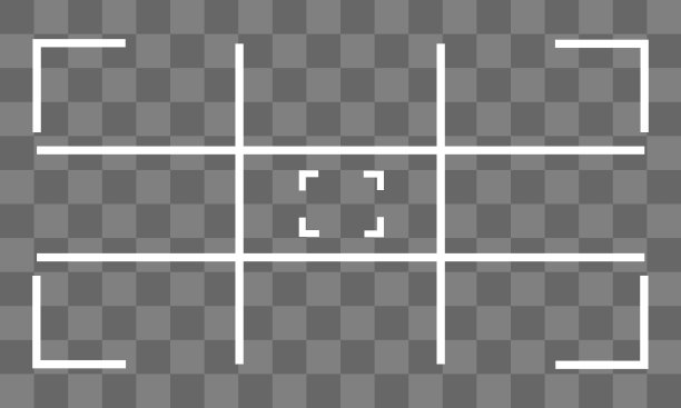 视频相机取景器。录像取景框，电影放映屏幕和单反相机取景器。视频拍摄画面，拍摄摄像机记录显示孤立向量图片下载