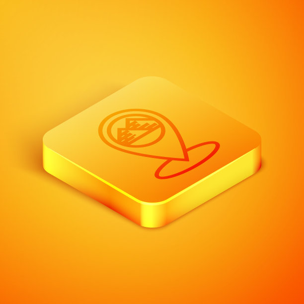 等距线地图指针与埃及金字塔图片下载