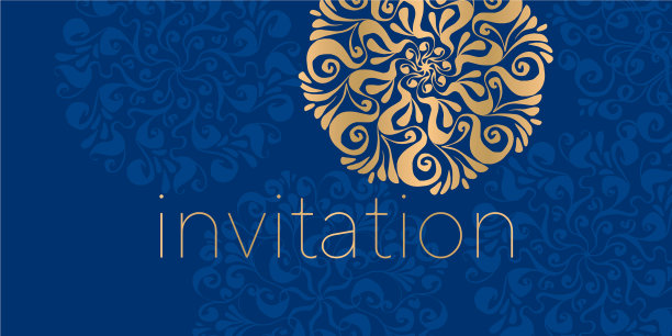 冬季节日蓝色和金色的经典雪花图片下载