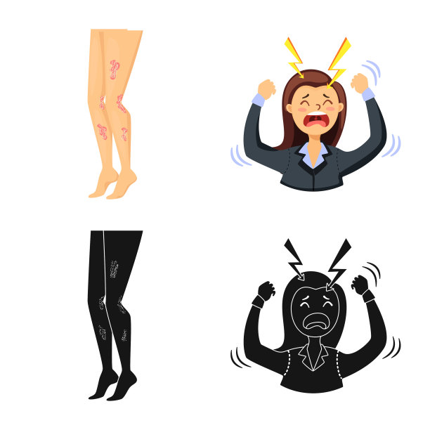 孤立物体医学和疼痛符号集图片下载