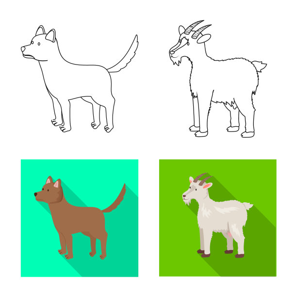 隔离物养殖和厨房标志设置图片下载