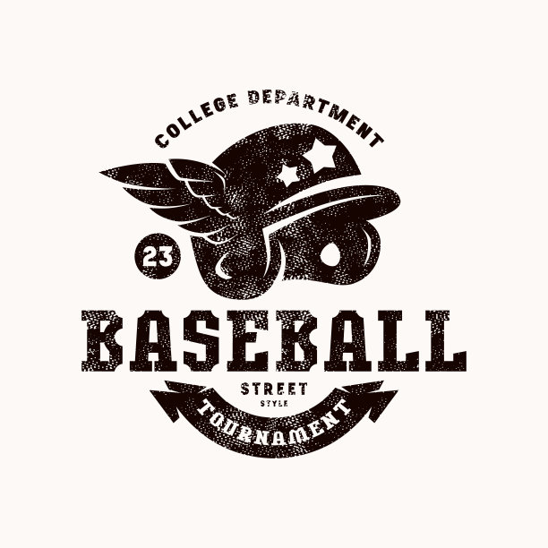 街头风格的棒球比赛标志图片下载