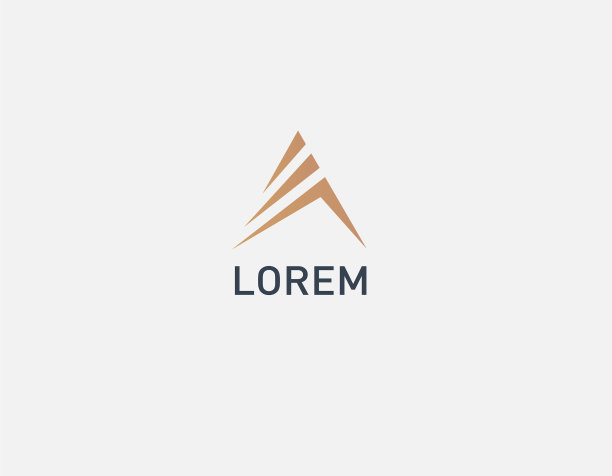 创意抽象几何金色标志图标图片下载