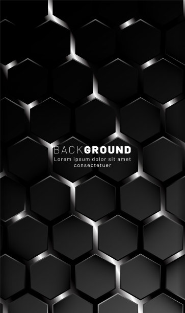 垂直六边形背景梯度色光图片下载