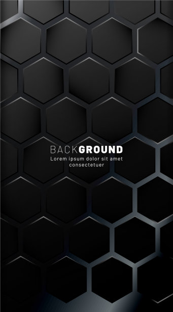 垂直六边形背景梯度色光图片下载