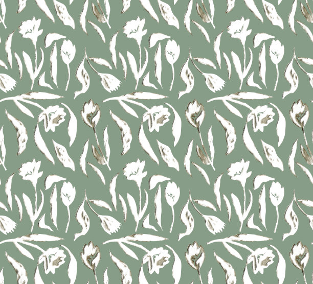 无缝花卉图案，印花。图片下载