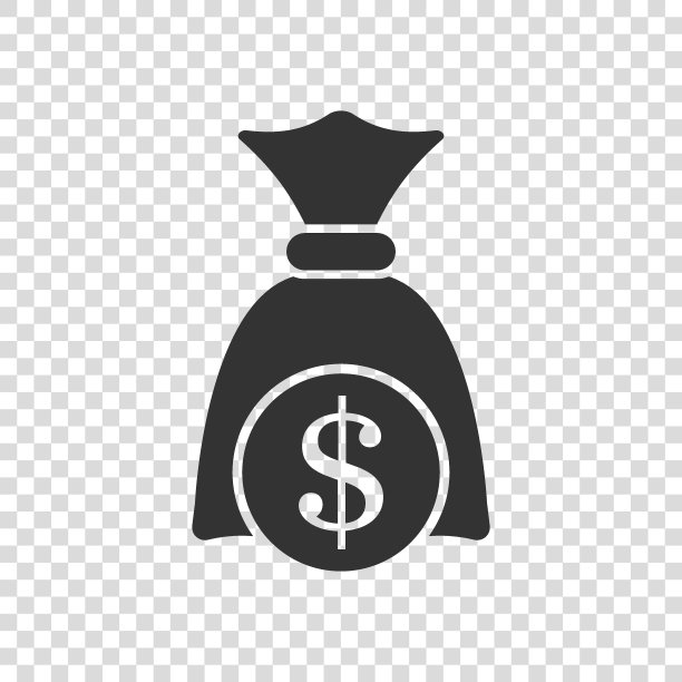 金钱袋图标在平坦的风格。在孤立背景上的钱袋矢量插图。硬币袋标志的经营理念。图片下载