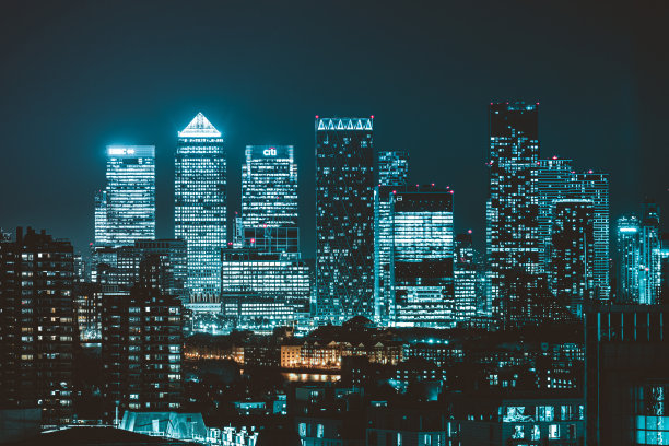 金丝雀码头天际线景观-伦敦的金融中心图片下载