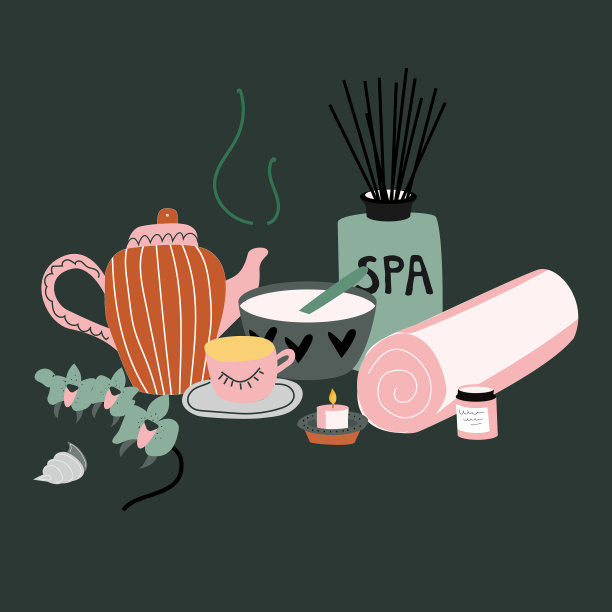 水疗放松的组成元素图片下载