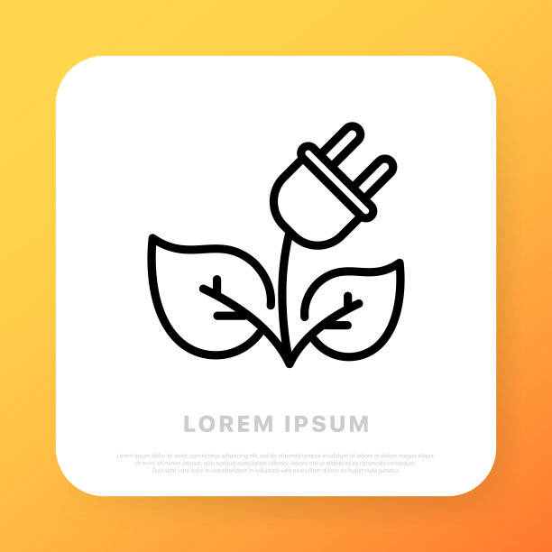 植物与玫瑰线图标。绿色能源。拯救地球。生态学的概念。行图标风格。矢量线图标的业务和广告图片下载