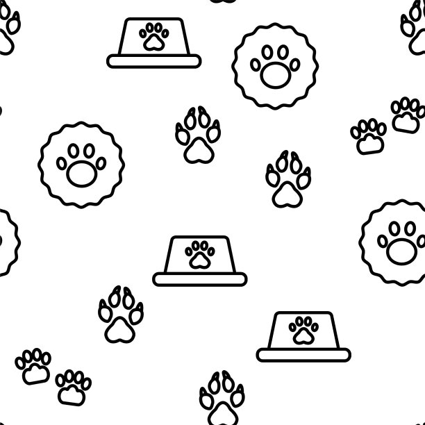 爪形动物无缝图案图片下载