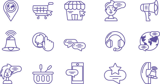 设置图标社交媒体在白色背景图片下载