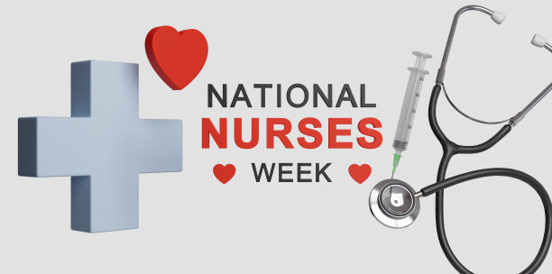 美国的国家护士节是在每年的5月6日，以纪念护士对社会做出的贡献。三维渲染图片下载