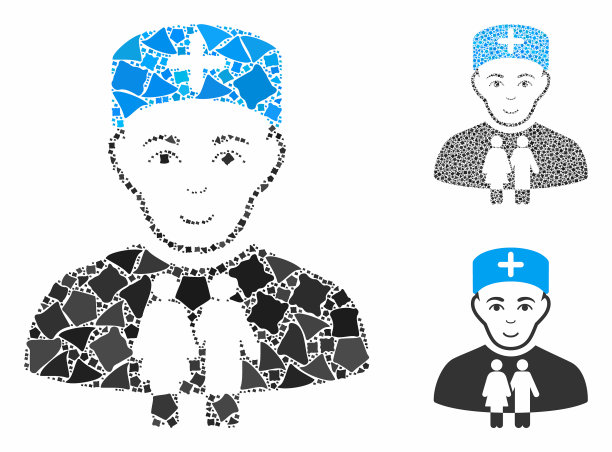 家庭医生马赛克图标不规则项目图片下载