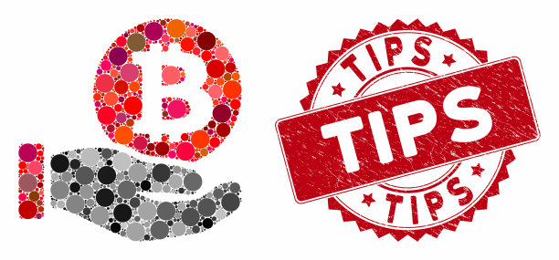 拼贴比特币币支付手与纹理图片下载