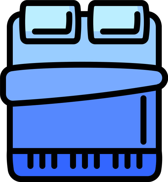 床垫图标轮廓风格图片下载