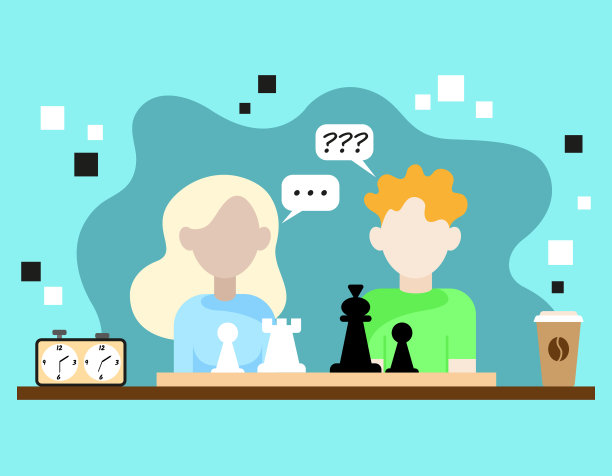 男人和女人在桌上下棋图片下载