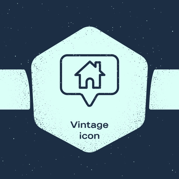 垃圾线地图指针与房子图标隔离图片下载