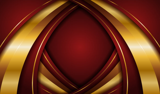 深红色和金色抽象背景豪华浅金色线条模板溢价设计。为封面杂志、海报、宣传单、邀请函等制作精美的纸元素装饰插图图片下载