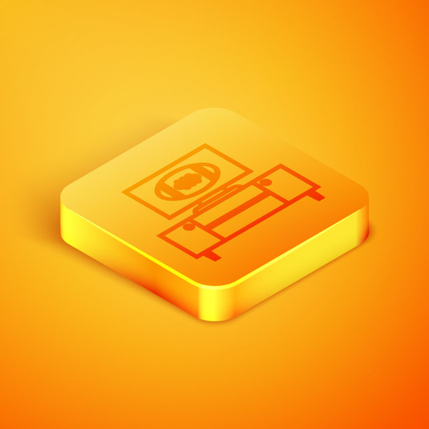 电视节目上的美式橄榄球等距线图片下载