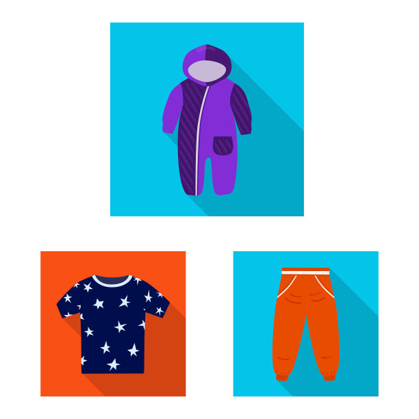 孤立的对象时装和服装标志集图片下载