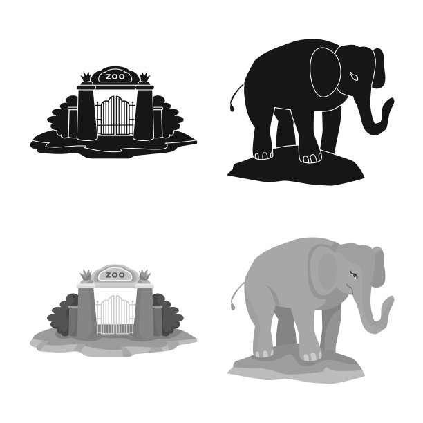 孤立的物体自然和有趣的标志集合图片下载