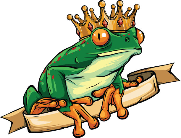 青蛙王子抱着一颗心等待被亲吻图片下载