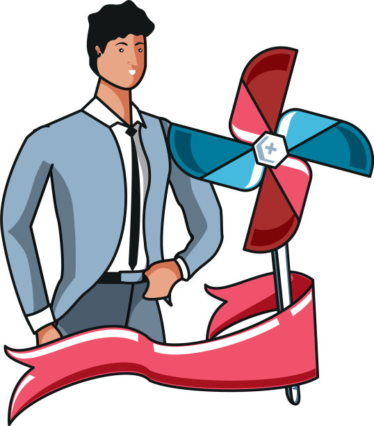 优雅商人与风玩具劳动节图片下载