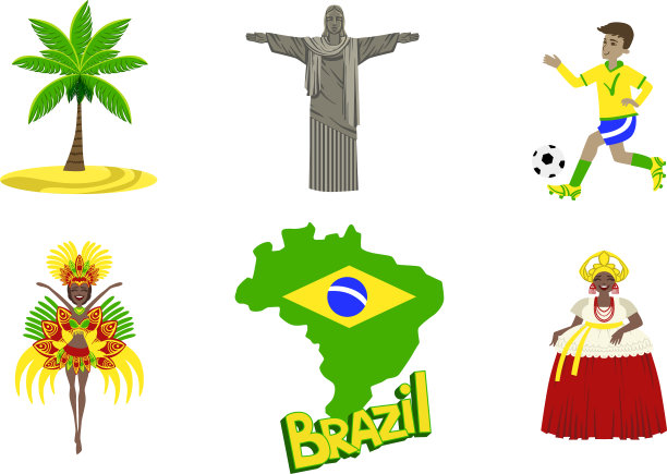 巴西的标志集旅游和景点于一身图片下载