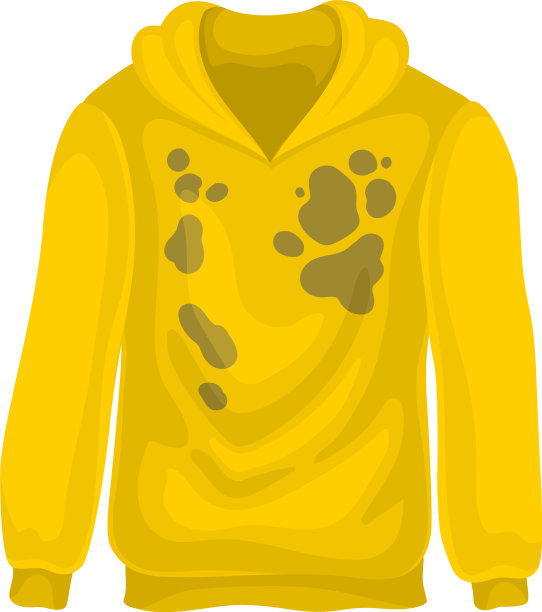 脏的黄色运动衫上图片下载